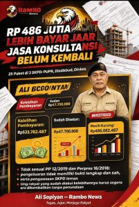 RP533 JUTA LEBIH BAYAR JASA KONSULTANSI — RP486 JUTA BELUM DIKEMBALIKAN!