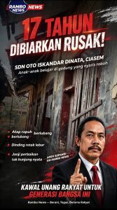 17 TAHUN DIBIARKAN RUSAK! SDN OTO ISKANDAR DINATA, CIASEM: KUNJUNGAN DEMI KUNJUNGAN HANYA FOTO SAJA — ANAK-ANAK TETAP BELAJAR DI GEDUNG YANG NYARIS ROBOH!