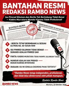 BANTAHAN RESMI REDAKSI RAMBO NEWS